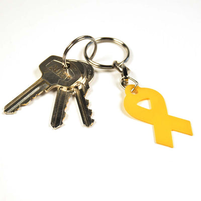 סיכה סרט צהוב עם מחזיק מפתחות
