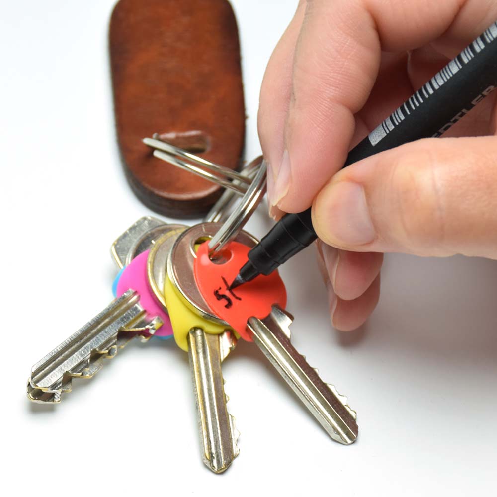 תווית סיליקון למפתחות שניתן לכתוב עליו ולסמן כל מפתח