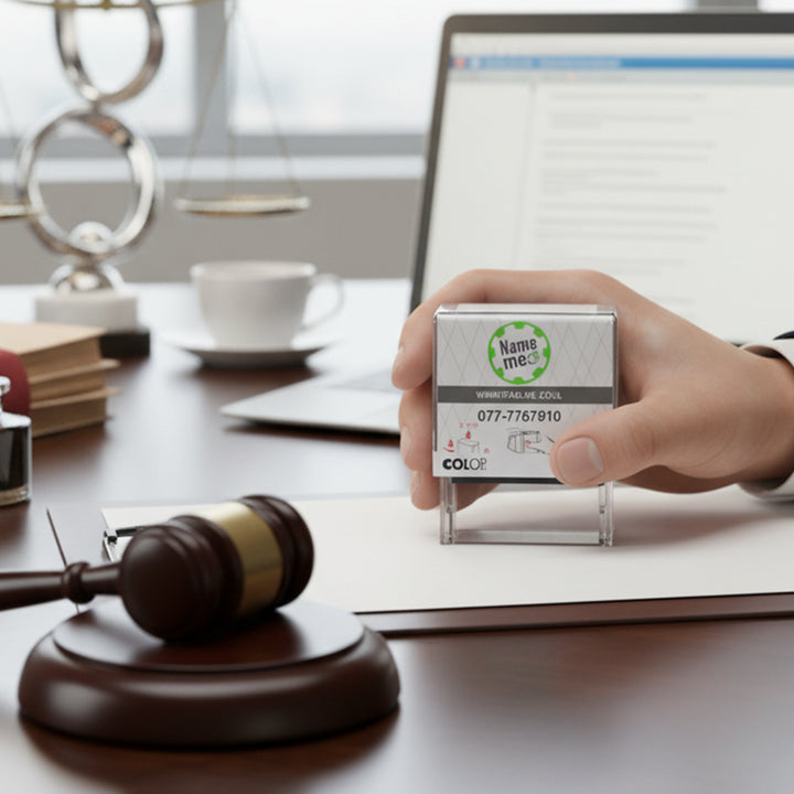 חותמת סטנדרטית ביד של עורך דין