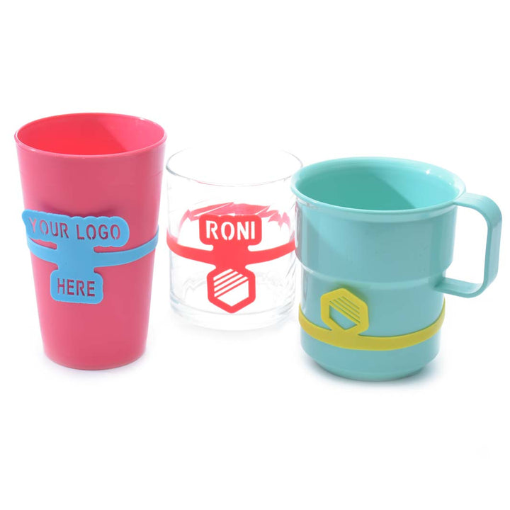 3 כוסות עם חבקים למיתוג