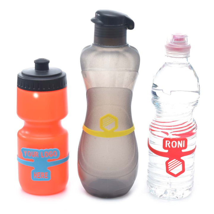 בקבוקים מים עם מיתוג צבעוני