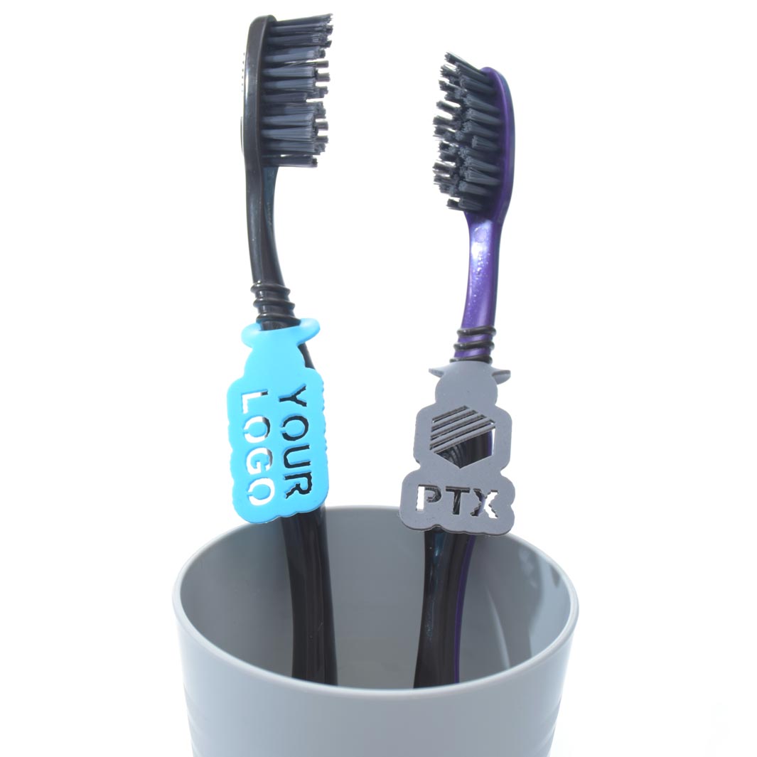 תווית למיתוג וסימון מברשת שיניים