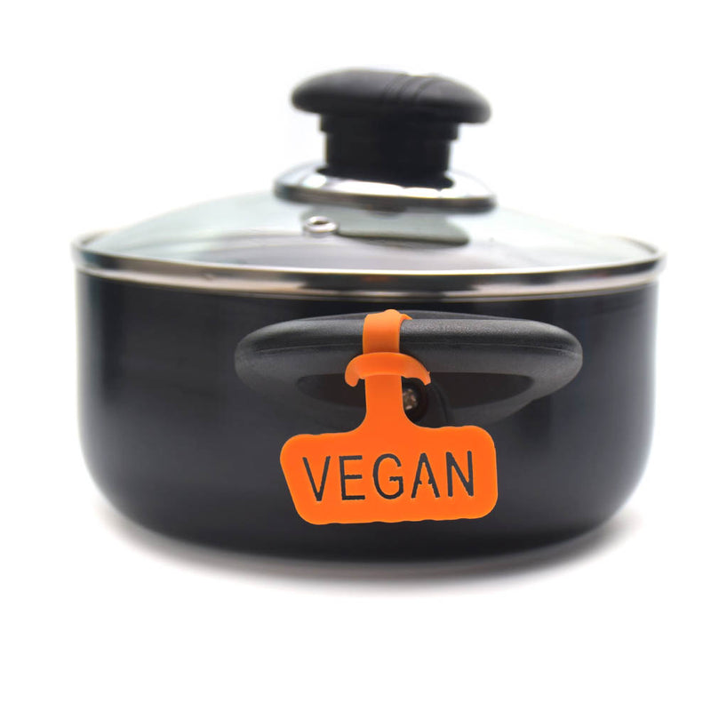 סט של 4 תוויות לתליה על סירים עם כיתוב VEGAN - תמונה 1 - Name-Me