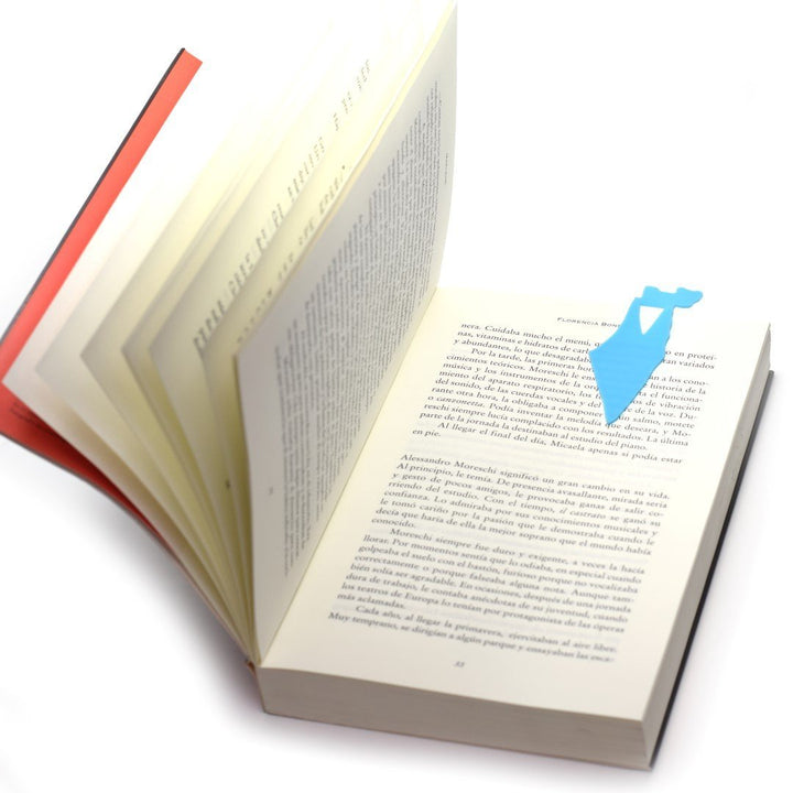 סימניה לספר בצורה של מפת ישראל