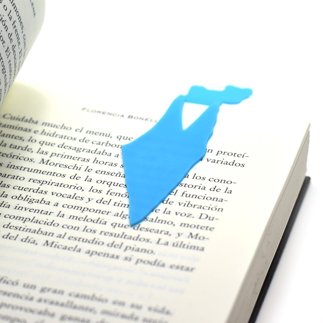 סימניה לספר בצורה של מפת ישראל