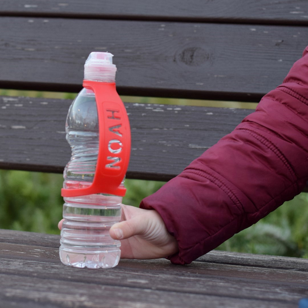 ידית מנשא מסיליקון ממותג לבקבוק מים